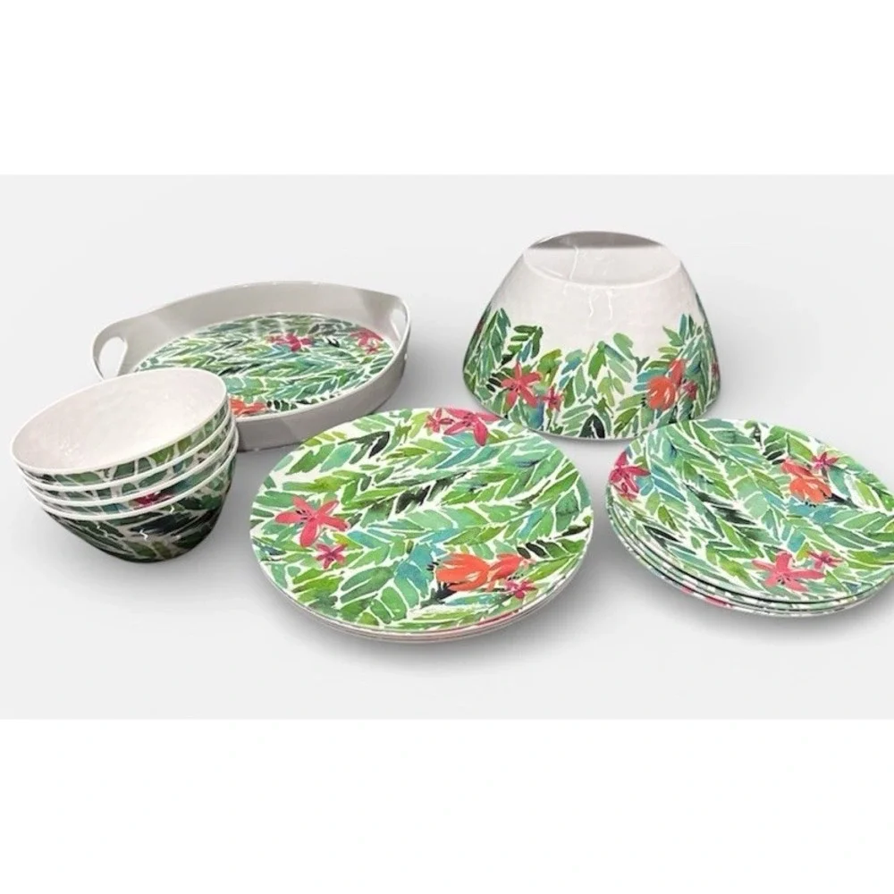 14pc Tar-Hong The Atrium melamine‎ Ware set